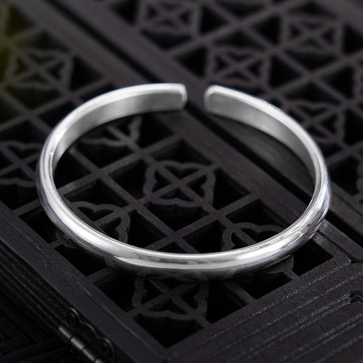 【清素尘】子佩集原创设计纯银999银手工手镯2309 商品图1