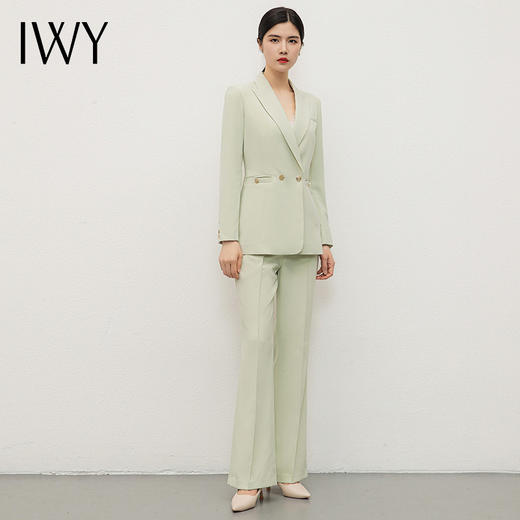 IWY/绿色职业装女士西装两件套装高级感通勤职场正装西服美容院工作服CP13301 商品图0