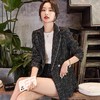 娜璐多 韩版条纹格子小西服套装女2023秋季新款气质通勤修身显瘦西装外套 商品缩略图1