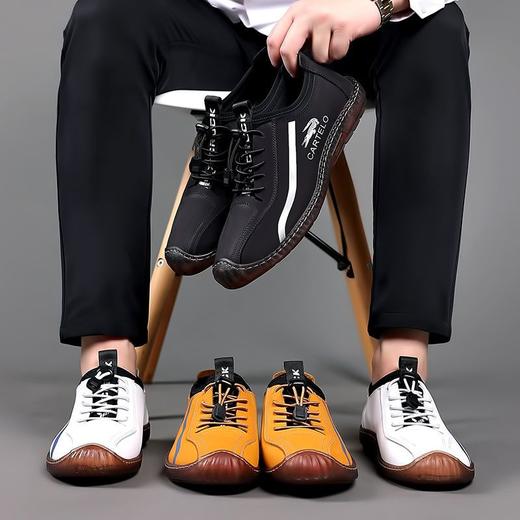 DD-卡帝乐鳄鱼皮鞋男款新款休闲鞋透气软底防滑驾车鞋时尚潮鞋男 商品图8