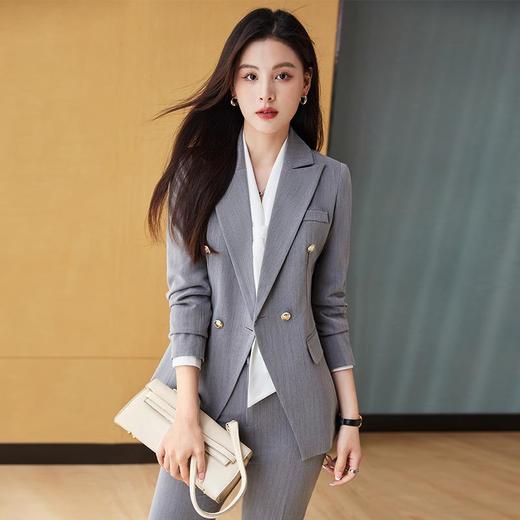 娜璐多 高端洋气女士西服套装2023年春秋新款气质通勤修身显瘦休闲两件套 商品图1