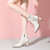 时尚优雅，尖头拼接高跟短靴YSML-A803-341 商品缩略图0