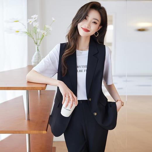 娜璐多 时尚西装马甲女夏季2023新款无袖坎肩背心上衣外穿马甲外套套装女 商品图1