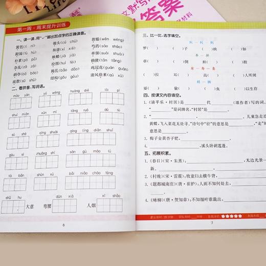 2025秋季通成小学上册同步语文数学计算提优诵读默写拼音能手一二三四五六年级 商品图1