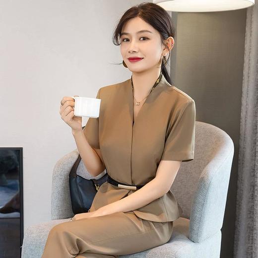娜璐多 轻熟小个子西装两件套2023女士夏款纯色通勤套装时尚气质百搭西服 商品图2