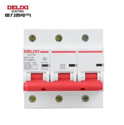 【JL】德力西电气 DELIXI ELECTRIC 空气开关断路器家用空开3P125A DZ47S 商品图0