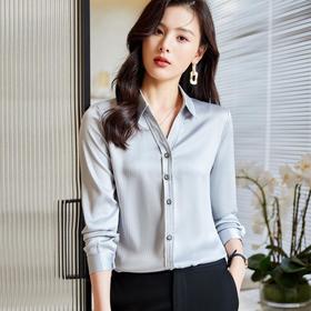 娜璐多 轻熟风衬衫女套装2023秋季新款时尚休闲港味上衣搭配半身裙两件套