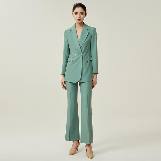 IWY/秋季长袖西装套装女气质显白主持上镜正装时尚休闲上班职业装C13501+P33501 商品图1