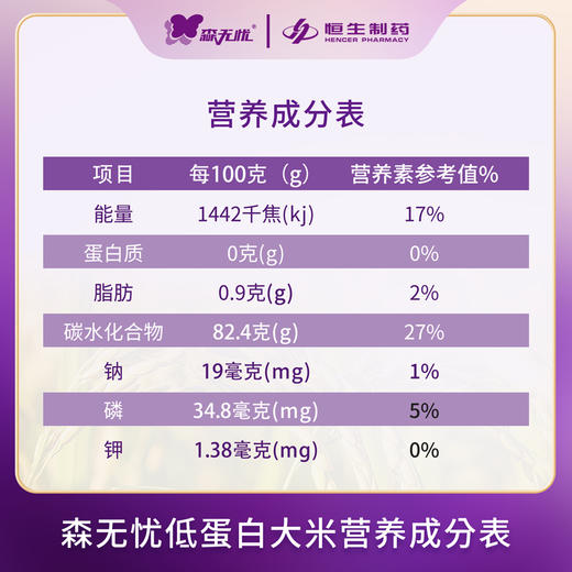 森无忧低蛋白大米 商品图4