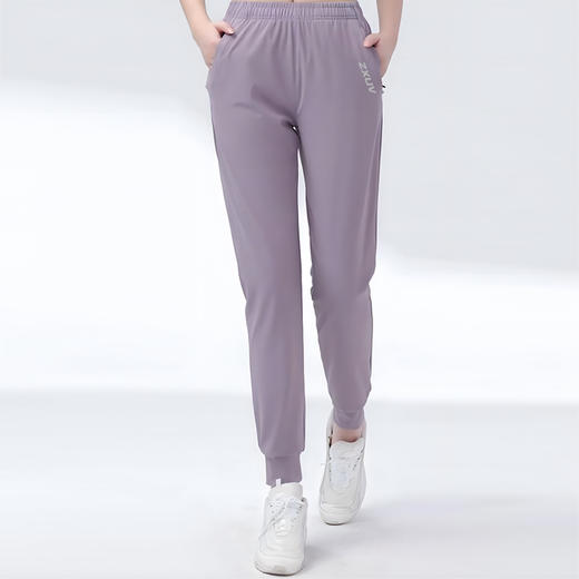 2321ZXUV男女款跑步运动裤可装手机针织长裤亲肤高弹后腰手机仓 商品图5