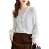 娜璐多 温柔风荷叶边女式针织衫2023初秋新款设计感时尚气质长袖上衣女 商品缩略图2