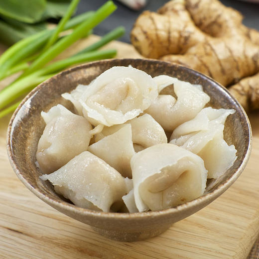 【老德头】正宗潮汕手工鱼皮饺子传统套餐 600g（鱼皮饺200g*3袋） 商品图1