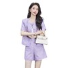娜璐多 法式小香风西装外套2023年高端紫色气质小个子短款西服短裤两件套 商品缩略图4