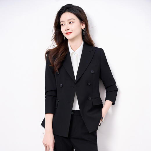 【西装+西裤】罗蒙春秋款女式套装简约百搭商务通勤职场西装两件套女 商品图1