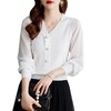 娜璐多 钉珠长袖针织衫温柔风2023早秋新款时尚气质雪纺上衣女拼接内搭 商品缩略图4