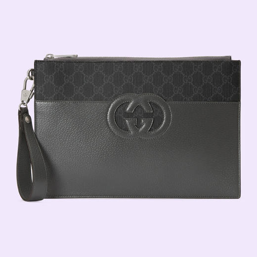 GUCCI 古驰 男士饰镂空互扣式双G收纳袋 混色 723320 K9GSN 1151 商品图0