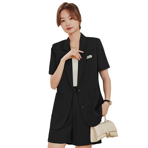 娜璐多 夏季时尚西装外套女2023新款小个子气质高端短袖韩版薄款西服套装 商品图4