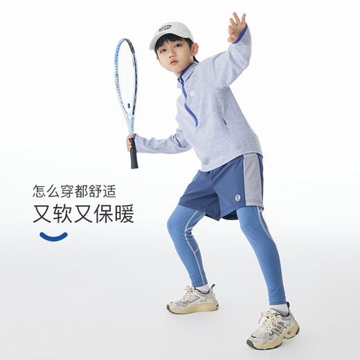 onmygame【糯糯衣】男女童可穿加绒运动T恤秋冬儿童保暖套头卫衣打底衫 商品图6