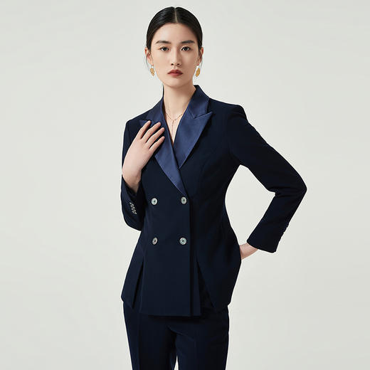 IWY/正装女套装西服藏青职业装2023新款面试通勤小西装外套秋季CP12306 商品图3