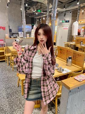 超有型的一款格子衬衫，拍照一绝！