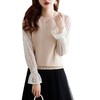 娜璐多 2023秋季新款设计感时尚气质蕾丝长袖拼接撞色针织衫上衣女温柔风 商品缩略图4
