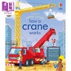 【中商原版】尤斯伯恩偷偷看里面 起重机是如何工作的Peep Inside How a Crane Works英文原版 儿童纸板书绘本 交通工具图画书 商品缩略图0