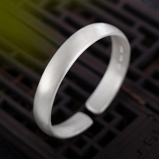 【夜未央】子佩集原创设计纯银999银手工手镯2309 商品图5