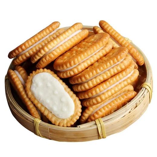 【经典童年零食！奶油夹心饼干香蕉味】层层奶油香，经典传统童年零食饼干老式糕点整箱早餐-觅食坊健康 商品图3