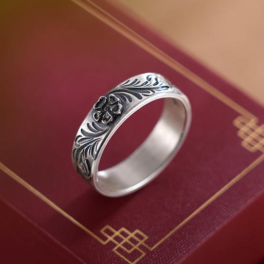 【藤蔓之花】子佩集原创设计纯银999银手工戒指2309 商品图2