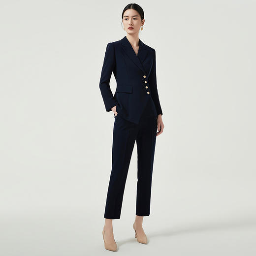 IWY/藏青色西装套装女秋冬职场正装高级感职业装售楼部高端案场工作服CP10407 商品图2