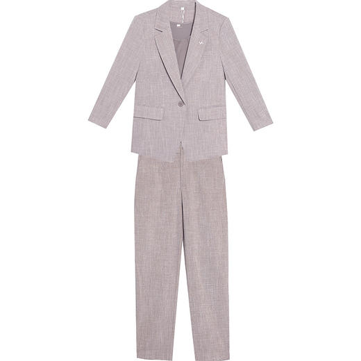 QYM  X23B005-Y时尚气质三件套西装外套衫哈伦裤套装 商品图4