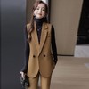 娜璐多 小西装马甲外套长裤两件套2023秋新款韩版设计感侧边开叉时髦炸街 商品缩略图1
