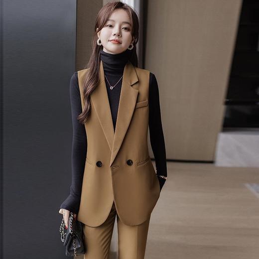 娜璐多 小西装马甲外套长裤两件套2023秋新款韩版设计感侧边开叉时髦炸街 商品图1