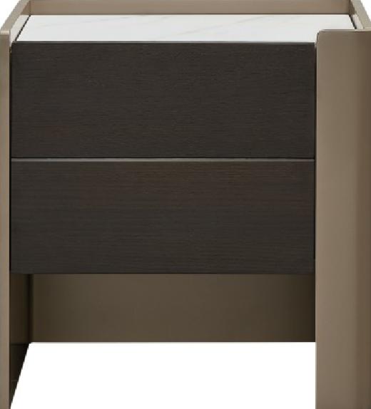 晨熙园主卧哑光烤漆+红橡木床头柜 商品图0