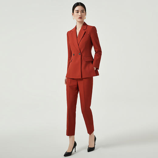 IWY/高端红色西装套装女修身显瘦名媛高端职业装气质女神范主持人正装CP12312 商品图1