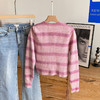 SelfWho粉色羊驼毛开衫针织衫090404 商品缩略图5