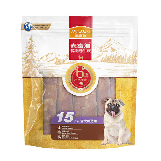 麦富迪狗狗零食宠物磨牙棒鸡肉卷牛皮 商品图6
