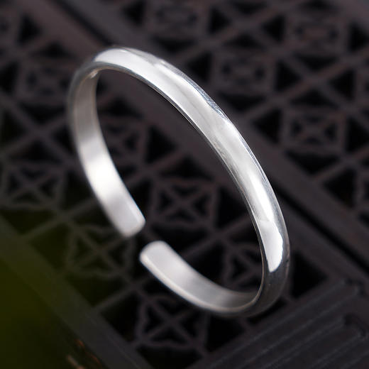 【清素尘】子佩集原创设计纯银999银手工手镯2309 商品图3