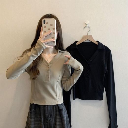 裁缝学苑AX121 设计感V领长袖t恤纸样针织衫女装打底衫上衣打版型 商品图4