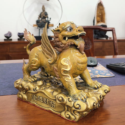 进财飞天貔貅 铜摆件 商品图3