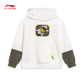 李宁童装男大童运动生活系列宽松套头连帽卫衣YWDT027【库存有限，如无货将做退款，介意慎拍！】