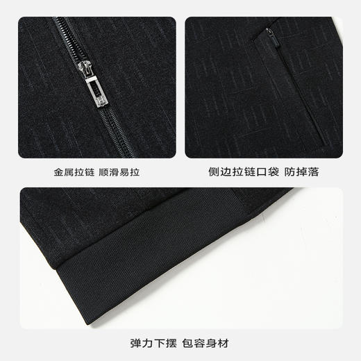 【圈】舒适【新款DLC】大依优型大码男装立领夹克商务外套男休闲加肥加大夹克上衣胖子显瘦Y 商品图3