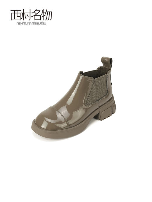 西村名物2023秋季新款切尔西靴厚底粗跟ins短靴马丁靴T23DS44061 商品图1