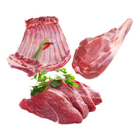 【德惠】大草原羔羊肉组合套餐3kg（羊肉1kg、寸排1kg、羊小腿1kg）偏远地区不发货