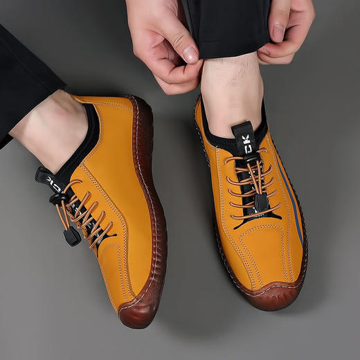 DD-卡帝乐鳄鱼皮鞋男款新款休闲鞋透气软底防滑驾车鞋时尚潮鞋男 商品图6