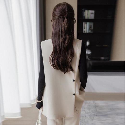 娜璐多 小西装马甲外套长裤两件套2023秋新款韩版设计感侧边开叉时髦炸街 商品图3