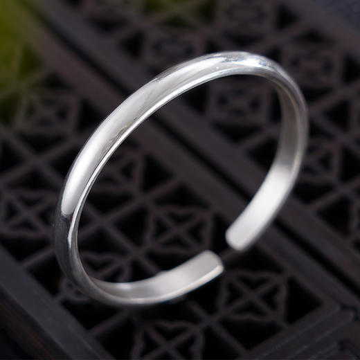 【清素尘】子佩集原创设计纯银999银手工手镯2309 商品图2