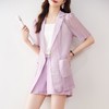 娜璐多 天丝莱赛尔薄款西装套装女夏季2023新款设计感气质显瘦短裤两件套 商品缩略图1