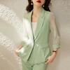 娜璐多 绿色西装套装女七分袖夏季薄款高级感通勤装气质女神范休闲小西服 商品缩略图3