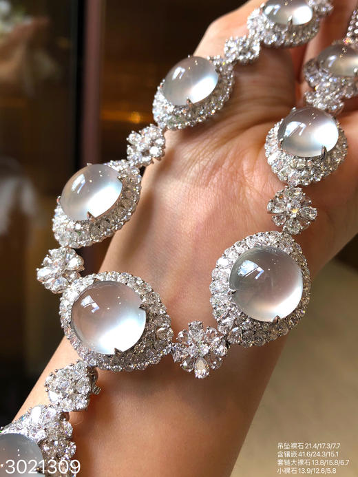 玻璃种蛋面套链【3021309】具体价格微信咨询 商品图7